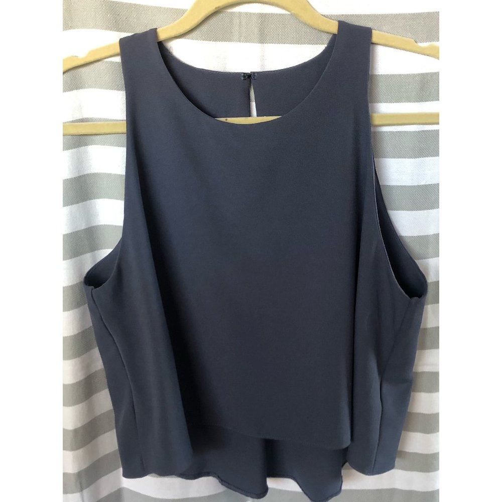 Gray/Blue Crop Tank Top